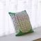 Deerlux 16" Handwoven Cotton Throw Pillow Cover with Ribbed Line Dots and Wave Border, Green QI004315.GN - alternate 4